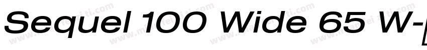 Sequel 100 Wide 65 W字体转换